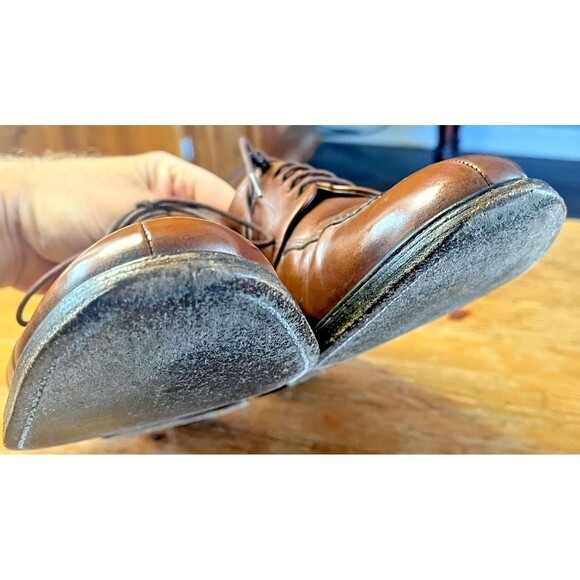 Bottier Saint Germain Men’s Oxford Shoes Vintage Size 7.5 Brown Leather French main image 13